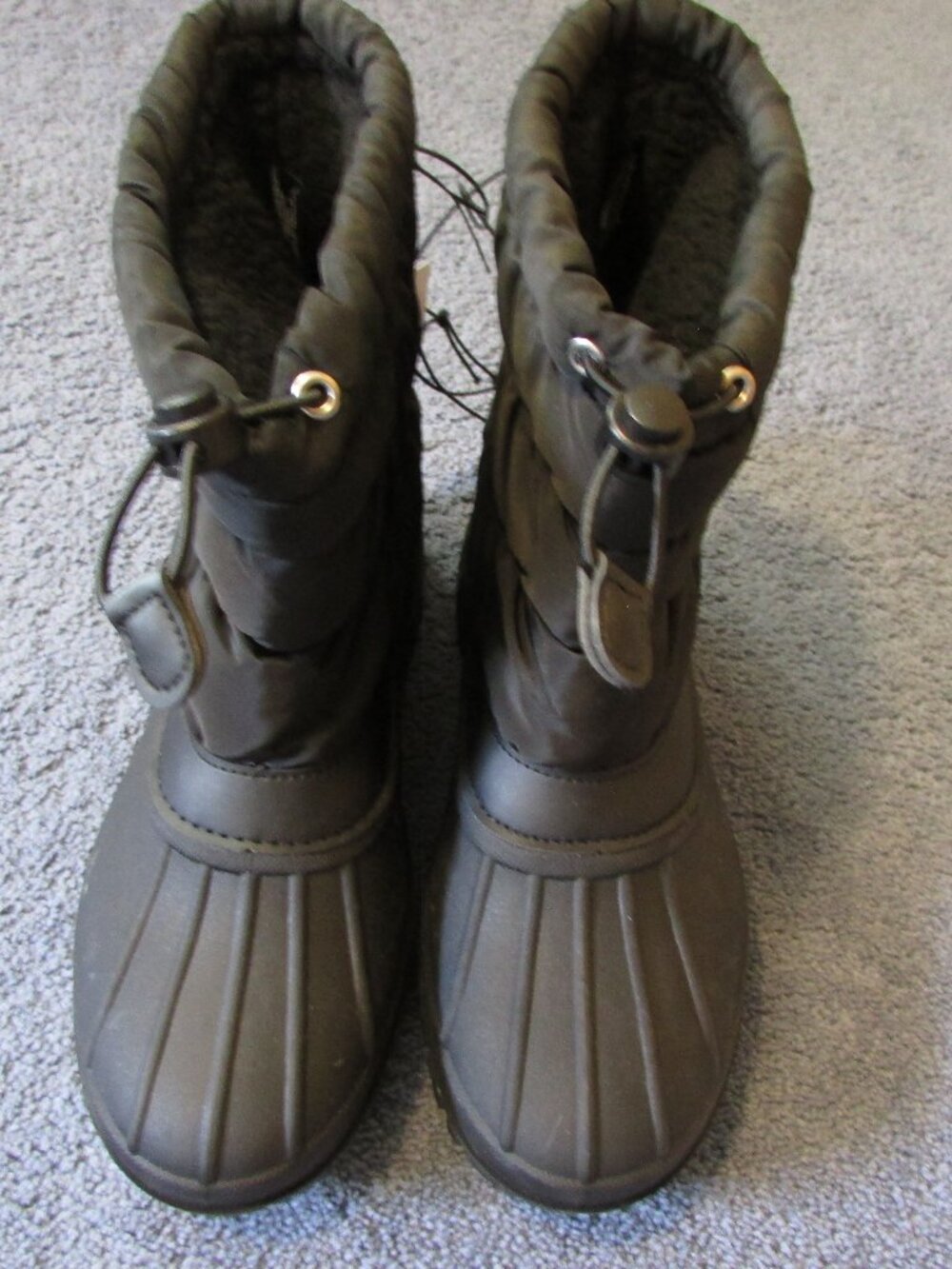 New Tags Chooka Women's 9 Black Nylon Puffer Mid Insulated Snow Boots